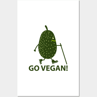 Go vegan avocado Posters and Art